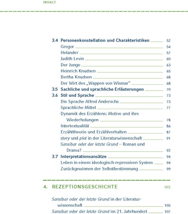 Produktbild Sansibar oder der letzte Grund (Deutsch, Alfred Andersch, 2013)