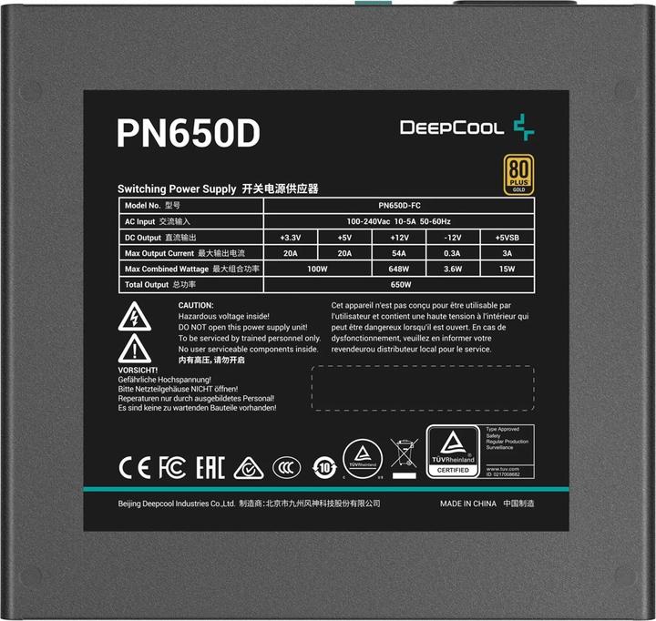 Actual product image Deepcool PN650D 650w Gold Direct PSU (650 W)