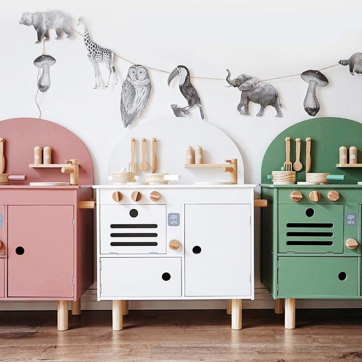 Image du produit Nelaroom Cuisine en bois rétro avec accessoires
