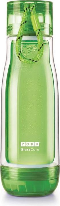 ZOKU Trinkflasche Glass Core 475ml Green (0.48 l)