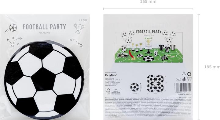 Produktbild Partydeco Fussball (20 x, 13.5 x 17 cm)