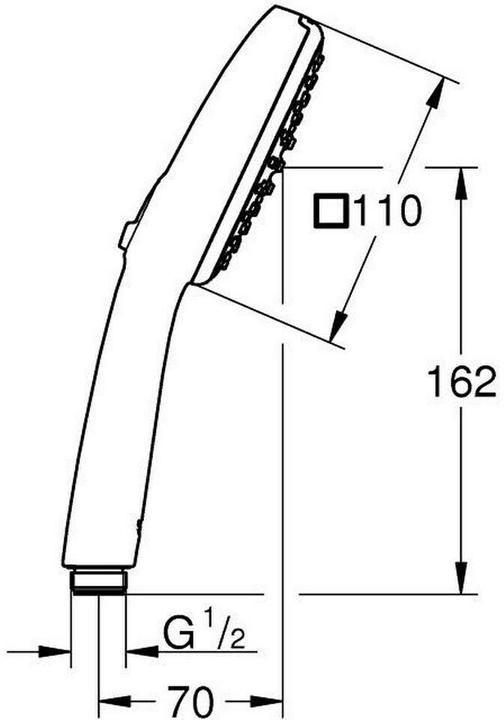 Produktbild Grohe Vitalio Comfort 110 QuickFix Handbrause, intelligente Strahlumstellung, wassersparend, 2 Strahlarten (2 Strahlarten, 7.40 l/min)