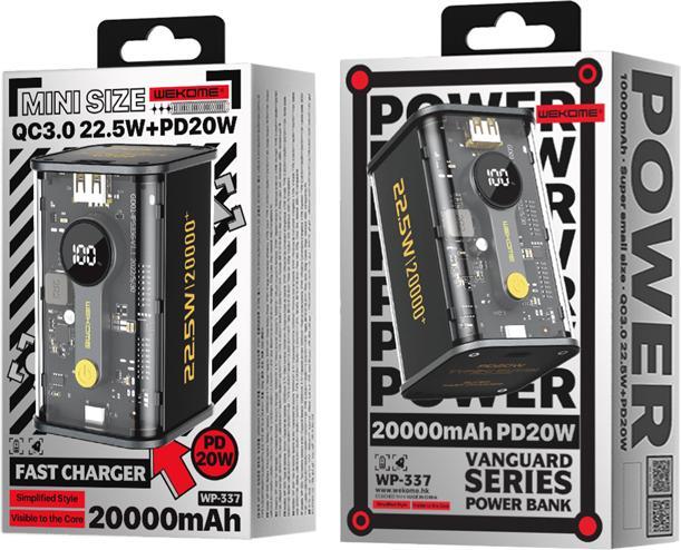 Image du produit Wekome Banque d'alimentation PD + QC (20000 mAh, 20000 W, 20000 Wh)