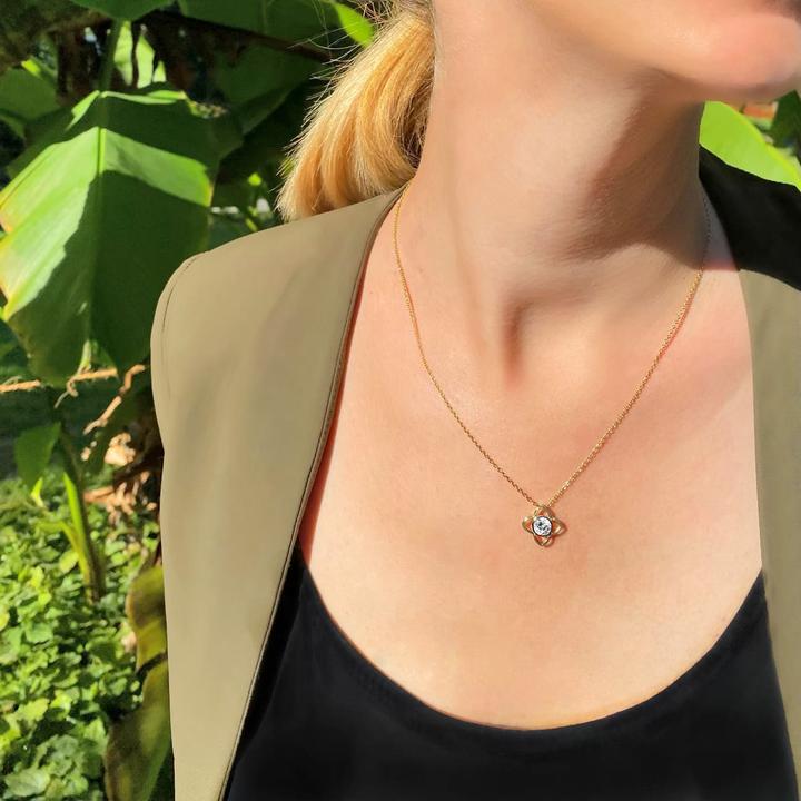 Image du produit Candy Collier Gemma, argent sterling 925, plaqué or (Argent sterling 925, Plaqué or 18k, 42 - 45 cm)