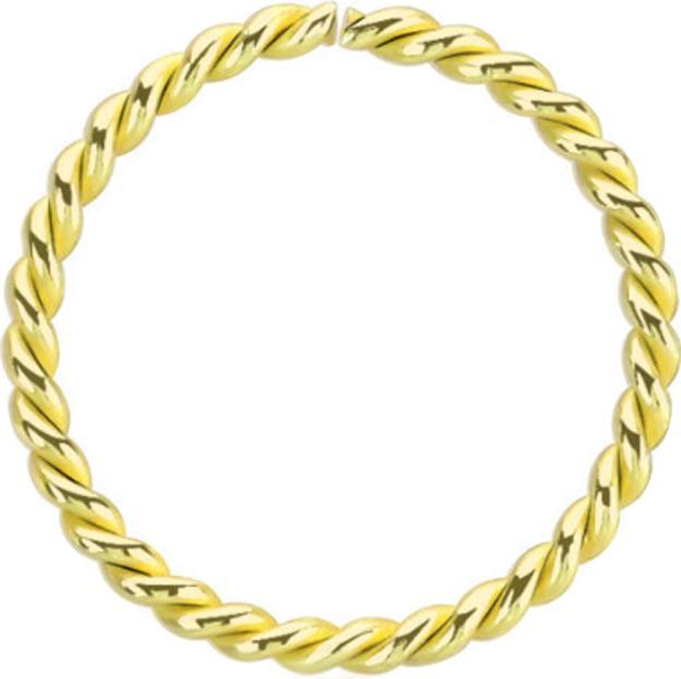 Actual product image Star Piercing Micro Piercing Ring braided gold plated (without brass, 925 sterling silver)