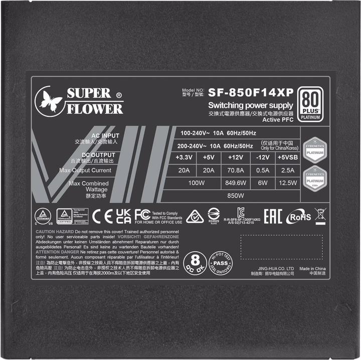 Produktbild Super Flower Leadex VII PRO 80 PLUS Platinum, ATX 3.0, PCIe 5.0 - 850 Watt (850 W)