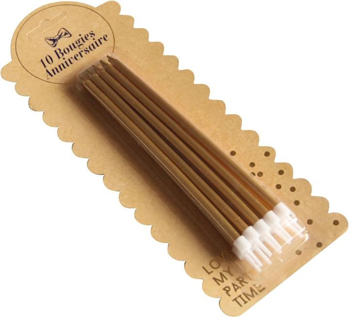 Immagine prodotto Artifete Candele giganti 15 cm oro (10 pz.) (10 pz.)