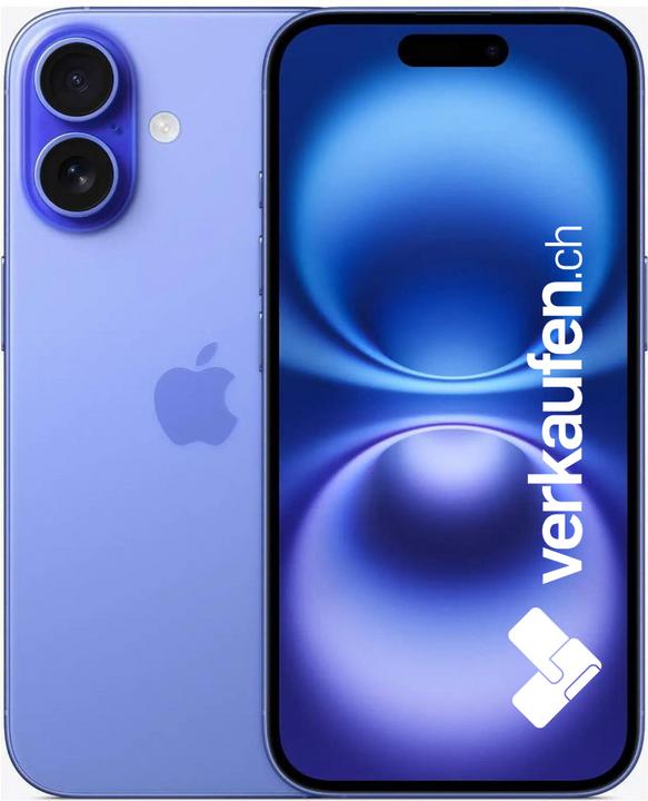 Produktbild verkaufen.ch iPhone 16 (128 GB, Ultramarine, 6.10", 48 Mpx, SIM + eSIM, A / Wie neu)