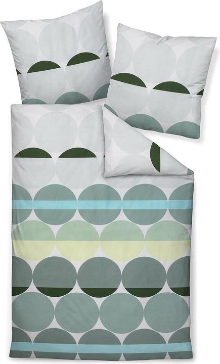 Produktbild Janine Mako-Satin Bettwäsche J.D. 87104 salbeigrün (Bettwäsche Set, 160x210 cm + 65x100 cm)