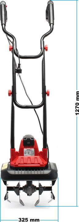 Actual product image Wiltec Electric tiller 1050W 380rpm Cultivator Garden tiller Garden hoe