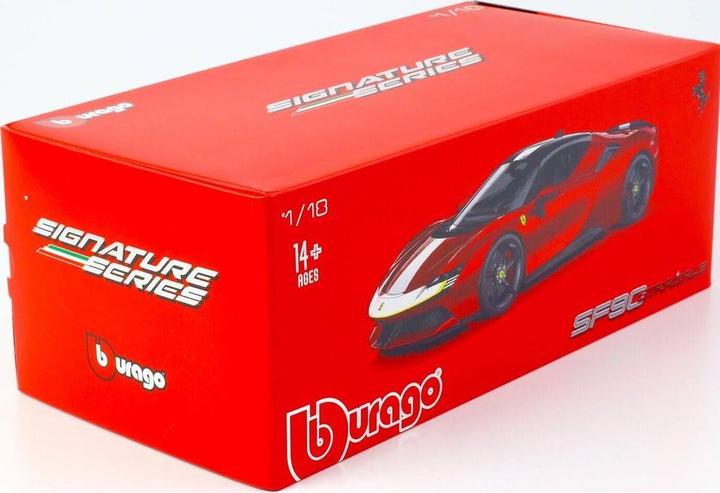 Actual product image Bburago Ferrari Signature SF90 Stradale Fiorano 1/18 red