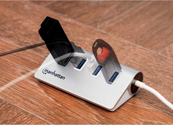 Actual product image Manhattan 163767 4x USB 3.0 (USB-A, 4 Ports)