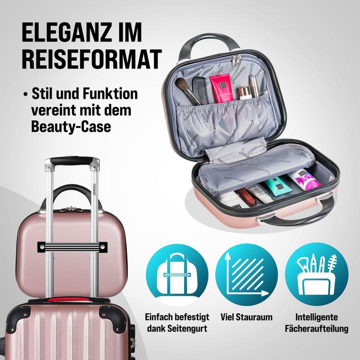 Actual product image Monzana Suitcase set (89 l, Hand luggage (up to 50 litres), M (50 - 90l), L (90 - 115l))