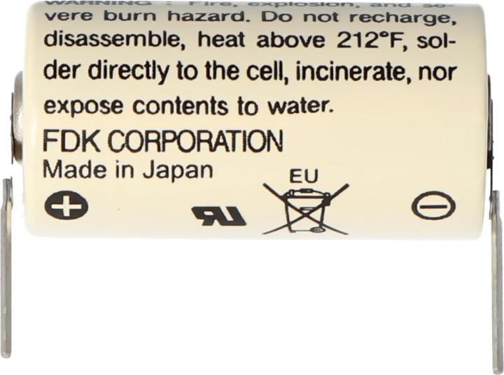 Image du produit FDK Batterie CR17335 SE Size 2/3A, mit Lötpadel (1 pcs, AA, 1800 mAh)
