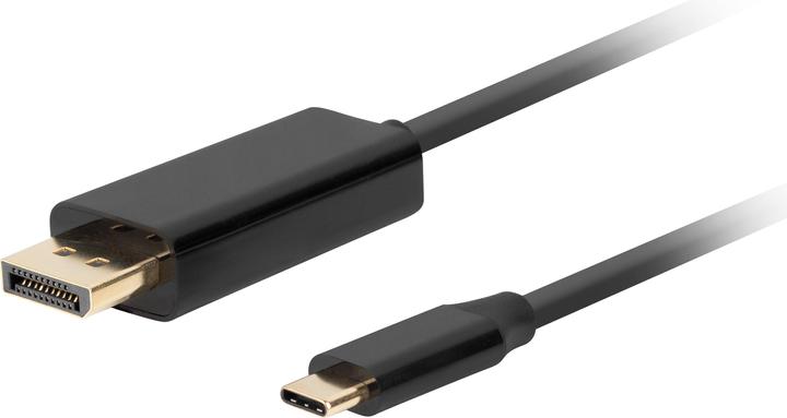 Image du produit Lanberg CA-CMDP-10CU-0010-BK Adaptateur de câble vidéo USB Type-C DisplayPort Noir (1 m, DisplayPort)