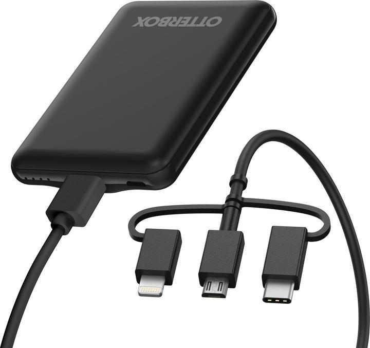 Image du produit OtterBox Mobile charging kit (Bloc d’alimentation standard : 5K mAh + câble 3 en 1) (5000 mAh, 10.50 W, 18.50 Wh)