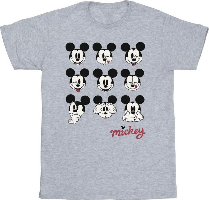 Actual product image Disney Mens Mickey Mouse Many Faces T-Shirt (L)