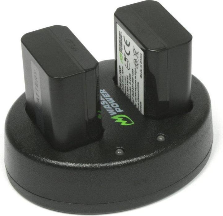 Actual product image Wasabi Power 2 batteries FW50 and dual charger (Set)