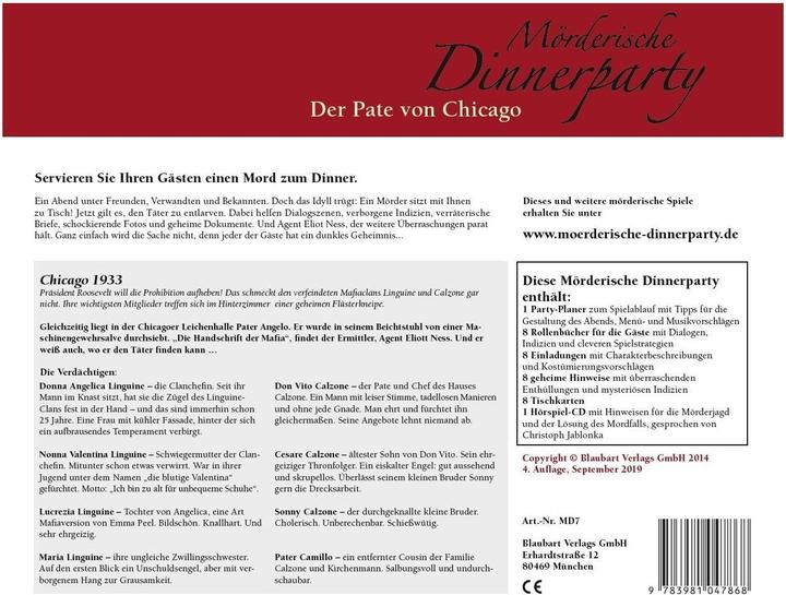 Image du produit Dîner meurtrier Le Parrain de Chicago (Allemand)