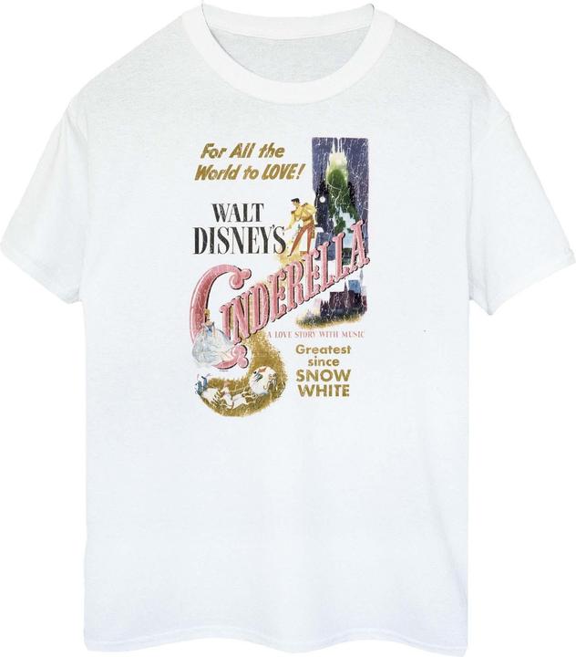 Actual product image Cinderella Womens/Ladies Poster Cotton Boyfriend T-Shirt (3XL)