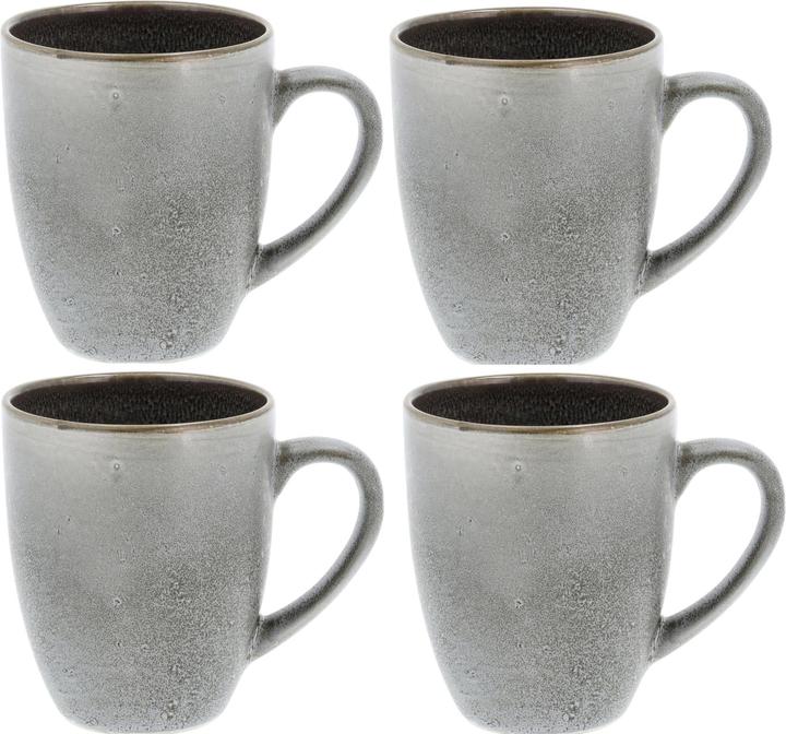 Bitz Tazza da caffè 300 ml, 4 pezzi, Grigio (300 ml, 4 x)