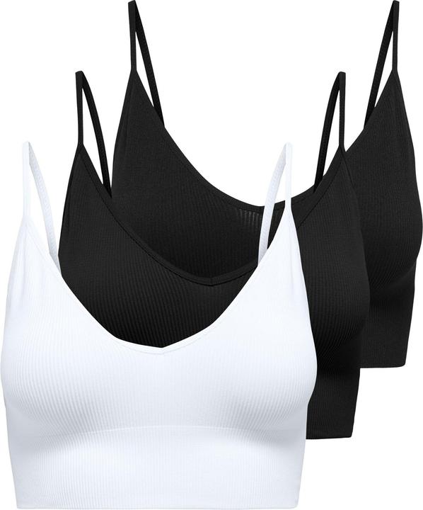 Only ONLVICKY rib 3-pack Top Schlafanzug Oberteil