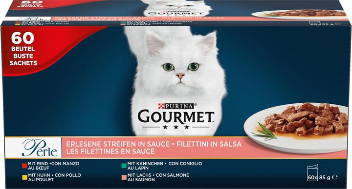 Image du produit Gourmet Perle Les Filettines en sauce (Senior, Adulte, 60 pcs, 5100 g)