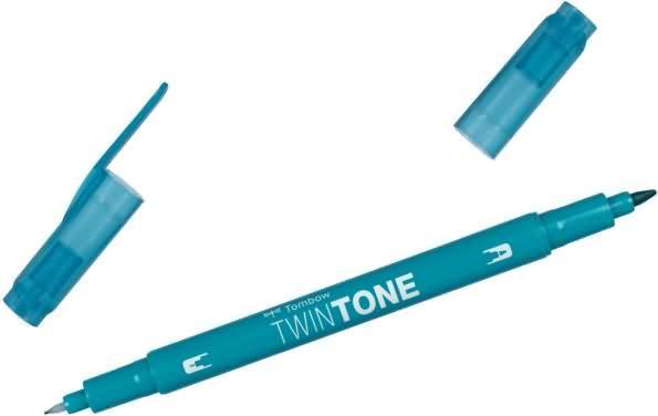 Image du produit Tombow Feutres de coloriage Twintone (84, Bleu turquoise, 1 x)