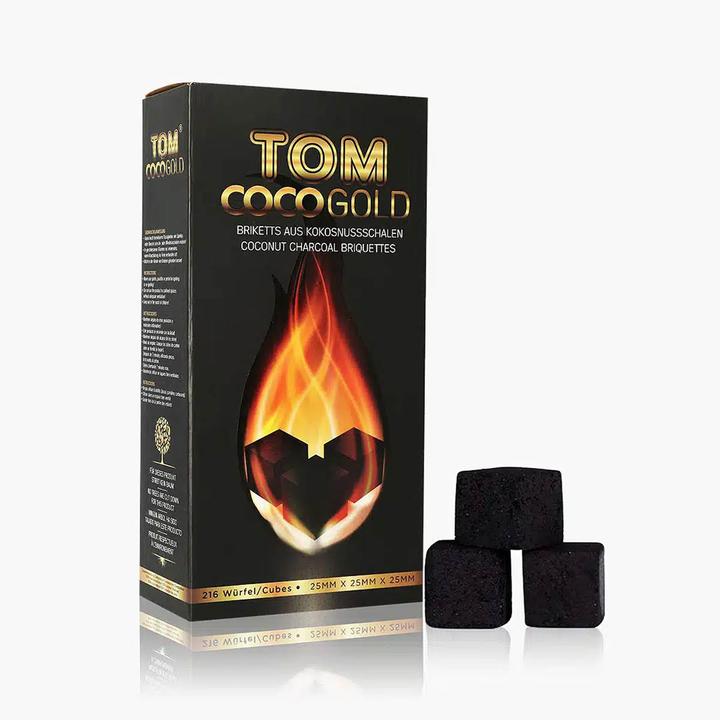 Actual product image Tom Cococha Gold Shisha coal (216 x)