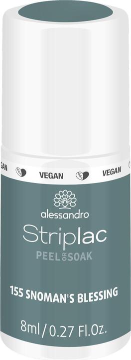 Alessandro Striplac Peel or Soak - Snowman's Blessing (Blau, Petrol, Grau, Abziehbarer Nagellack)