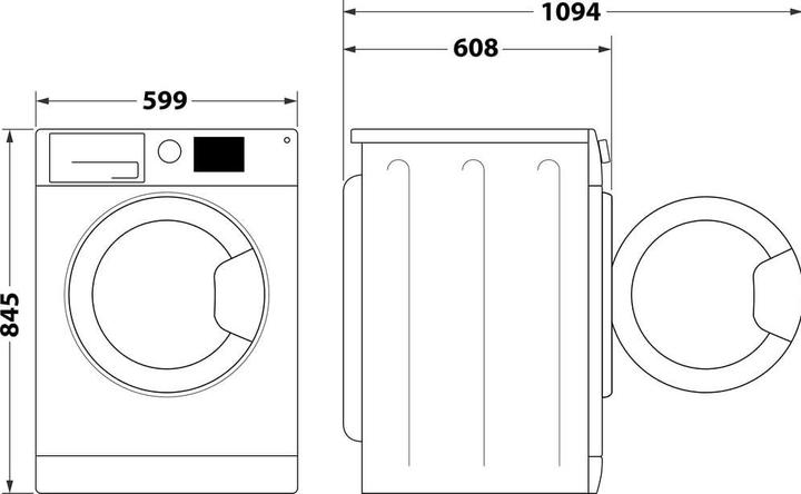 Image du produit Whirlpool PRALKA W7X W845WB EE Silence suprême (8 kg, Gauche)