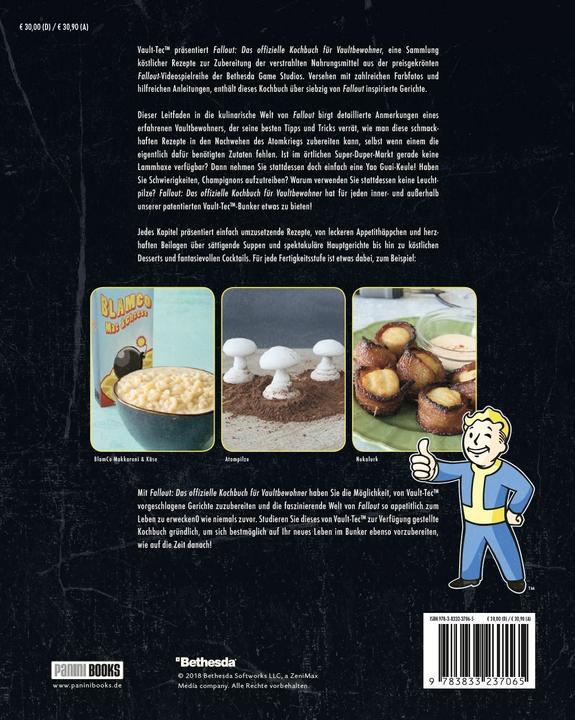 Image du produit Panini Fallout: Das offizielle Kochbuch für Vaultbewohner (Allemand, Victoria Rosenthal, Andreas Kasprzak, 2018)