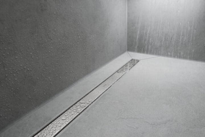 Actual product image hansgrohe RainDrain Match finished set shower channel 1000 with height-adjustable frame (brushed stainless (1000 mm)