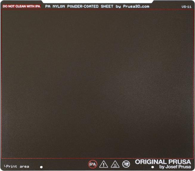 Image du produit Prusa PA Nylon tôle d'acier peinte par poudrage pour MK3 et MK4 (Plat)