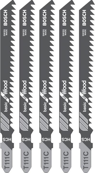 Produktbild Bosch Professional Zubehör Stichsägeblatt T 111 C Basic for Wood, 5er-Pack