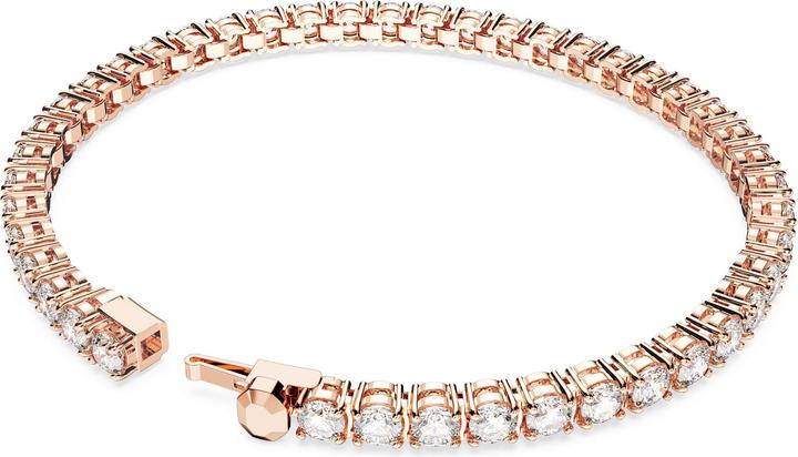 Produktbild Swarovski Matrix Tennis Armband Rundschliff Weiss Roségold (16.50 cm, Swarovski Metall)