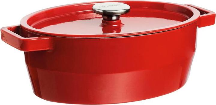 Produktbild Pyrex Slow Cook Bratentopf oval, mit Deckel, Länge: 330 mm, rot