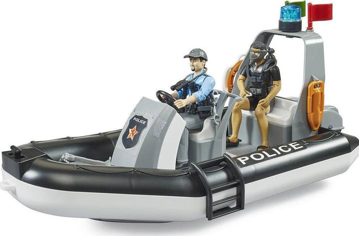 Produktbild Bruder bworld Polizei Schlauchboot mit Polizist