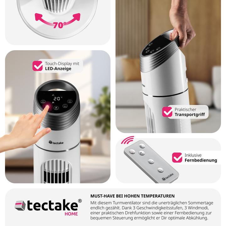 Actual product image tectake Tower fan (50 dB)