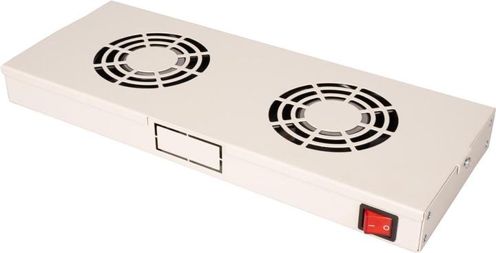 Actual product image Roline 19-inch fan unit 2 fans ON/OFF grey
