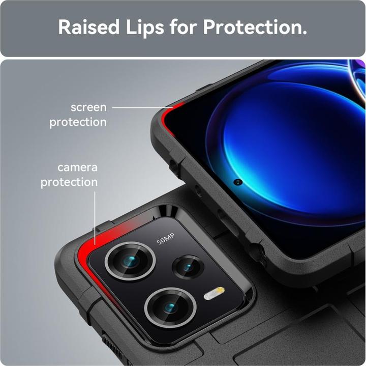 Actual product image Screenguard Xiaomi Redmi Note 12 Pro 5G Rugged Shield Cover (Xiaomi Redmi Note 12 Pro 5G)