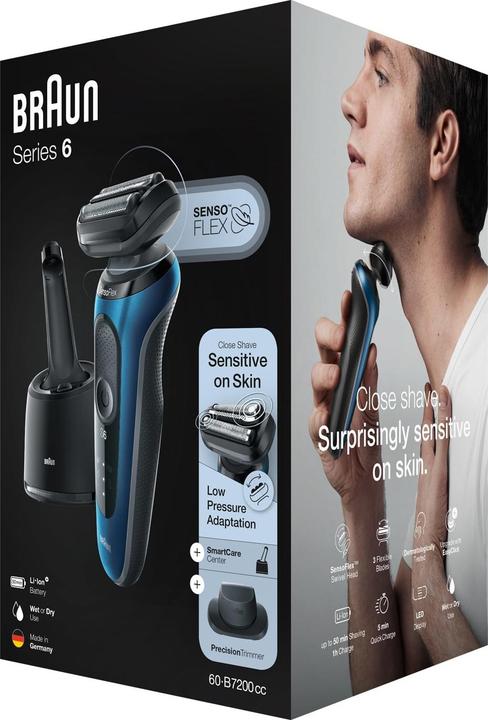 Produktbild Braun Series 6 60-B7200cc Elektrorasierer – Reinigungsstation, Präzisionstrimmer