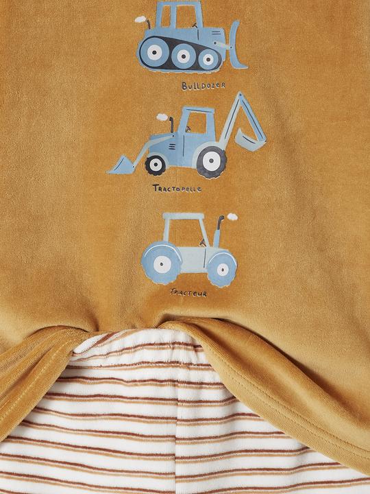 Image du produit Vertbaudet Lot de 2 pyjamas garçon en velours BAUSTELLE (152)