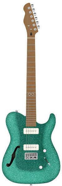 Actual product image Chapman Guitars ML3 Pro Traditional Semi-Hollow (Electric guitar, Mahogany with satin finish (body), Roasted maple (fingerboard), Roasted maple (neck))
