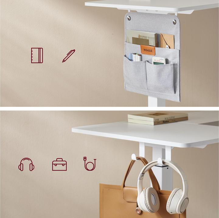 Image du produit Songmics Piètement de table avec plateau 120 x 60 cm, réglable en hauteur (120 x 60 x 120 cm)