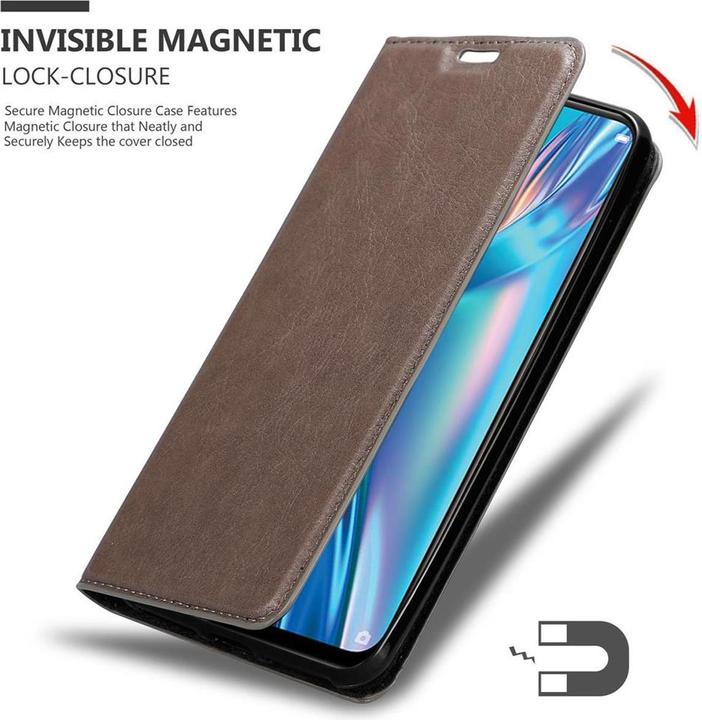 Actual product image Cadorabo Book Invisible Magnet Cover (Oppo A12)