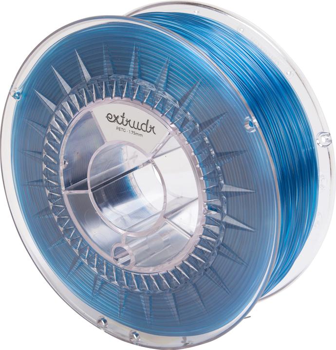 Produktbild Extrudr PETG - Transparent Blue - 1.75mm (PETG, 1.75 mm, 1100 g, Blau)