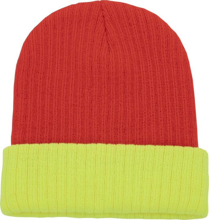 Image du produit Korntex Bonnet tricoté Metz Couleur principale Orange Revers jaune ® KXST