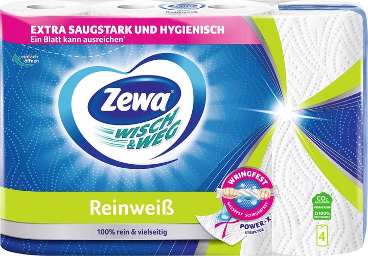 Image du produit Zewa Essuyage & nettoyage blanc pur (4 x)
