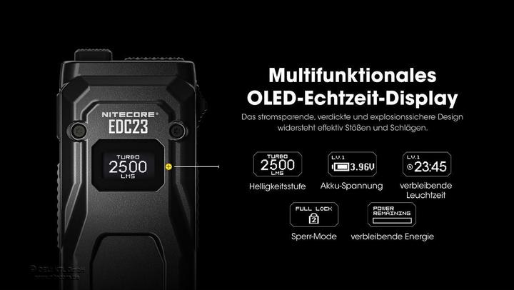 Actual product image Nitecore EDC23 (10.28 cm, 2500 lm)